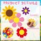 20PCS Spring & Summer Party Decorations – Sunflower Banner, Flower Cutouts, Green Leaf Streamers & Hanging Swirl Garlands for Home, Classroom, Kindergarten, Baby Shower & Birthday Parties